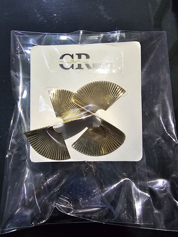 Gold tone Swirl Earrings 