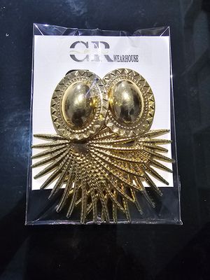 Gold tone Starburst Earrings 