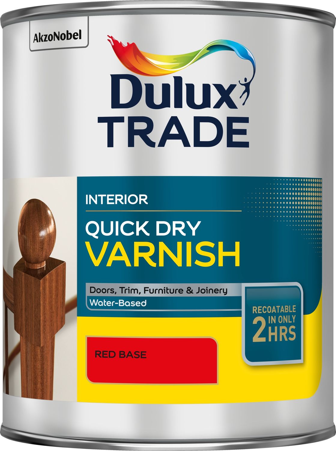 DULUX TRADE Q/D VARNISH SATIN RED BS 1L