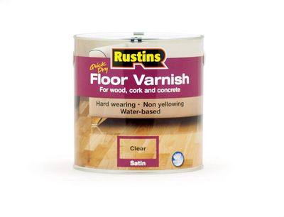 Rustins QD Floor Varnish Satin Clear 2.5ltr