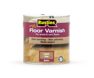 Rustins QD Floor Varnish Light Oak 2.5ltr