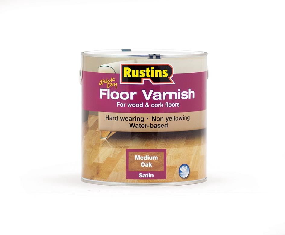 Rustins QD Floor Varnish Med Oak 2.5ltr