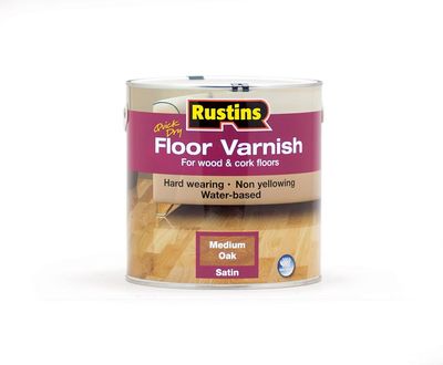 Rustins QD Floor Varnish Med Oak 2.5ltr