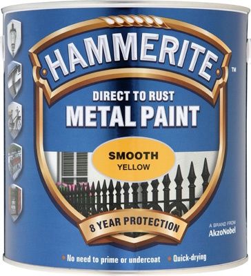 HAMMERITE METAL PAINT SMOOTH YELLOW 2.5L