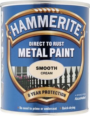 HAMMERITE METAL PAINT SMOOTH CREAM 750ML