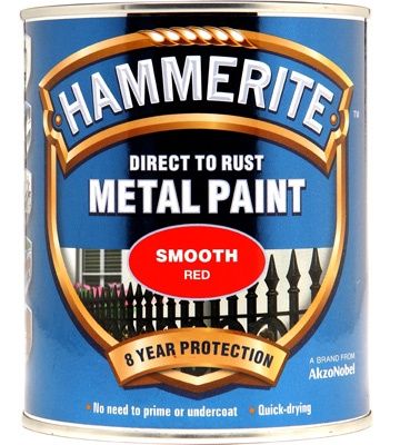 HAMMERITE METAL PAINT SMOOTH RED 750ML
