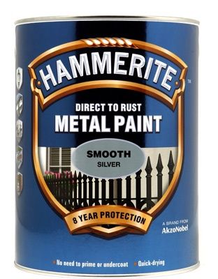 HAMMERITE METAL PAINT SMOOTH SILVER 5L