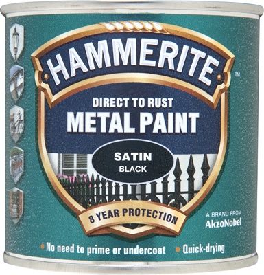 HAMMERITE METAL PAINT SATIN BLACK 250ML
