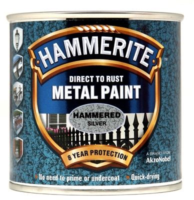 HAMMERITE METAL PAINT HAMMERED SILVER 250ML