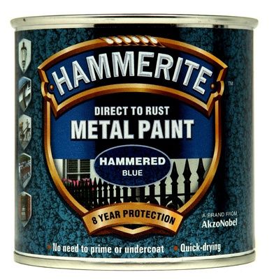 HAMMERITE METAL PAINT HAMMERED BLUE 250ML