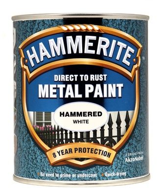 HAMMERITE METAL PAINT HAMMERED WHITE 750ML
