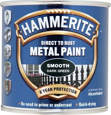 HAMMERITE METAL PAINT SMOOTH DARK GREEN 250ML