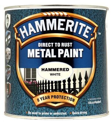 HAMMERITE METAL PAINT HAMMERED WHITE 2.5L