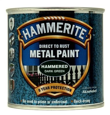 HAMMERITE METAL PAINT HAMMERED DARK GREEN 250ML