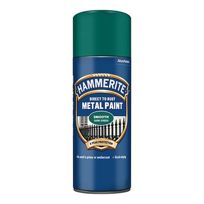 HAMMERITE METAL PAINT SMOOTH D/GREEN AERO 400ML
