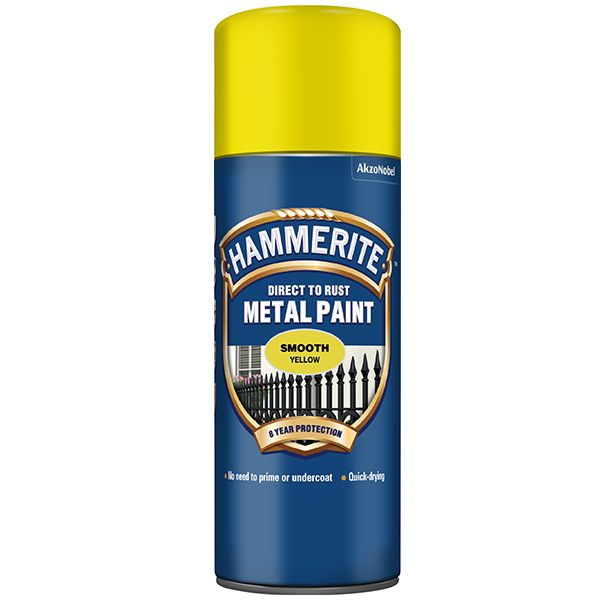 HAMMERITE METAL PAINT SMOOTH YELLOW AERO 400ML