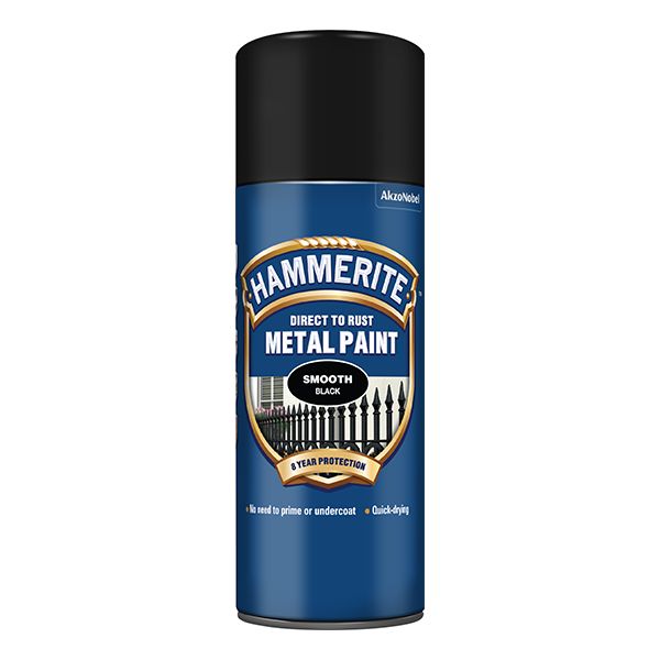 HAMMERITE METAL PAINT SMOOTH BLACK AERO 400ML