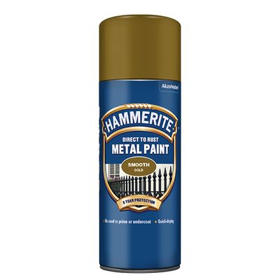 HAMMERITE METAL PAINT SMOOTH GOLD AERO 400ML