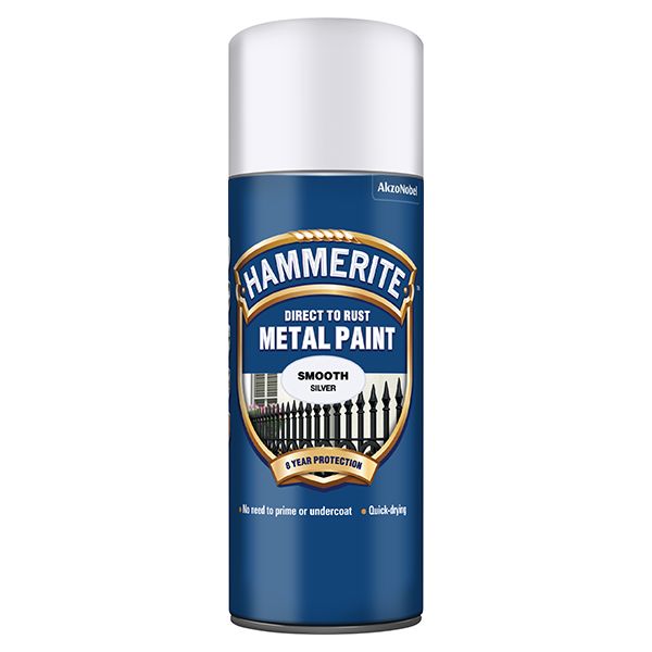 HAMMERITE METAL PAINT SMOOTH SILVER AERO 400ML