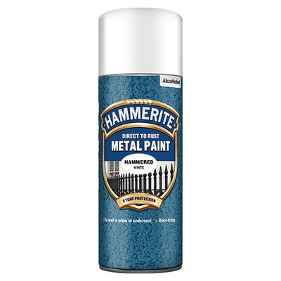 HAMMERITE METAL PAINT HAMMERED WHITE AERO 400ML