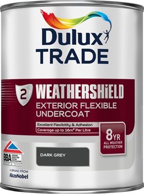 DULUX TRADE W/SHIELD EXT/UNDERCOAT DARK GREY 1L