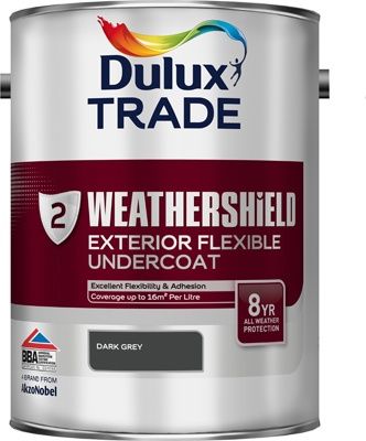 DULUX TRADE W/SHIELD EXT/UNDERCOAT DARK GREY 5L