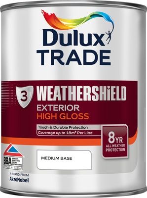 DULUX TRADE W/SHIELD EXT/GLOSS MEDIUM BS 1L