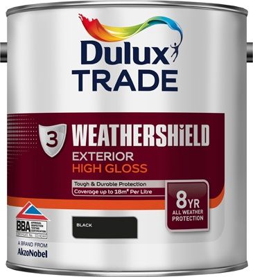 DULUX TRADE W/SHIELD EXT/GLOSS BLACK 2.5L