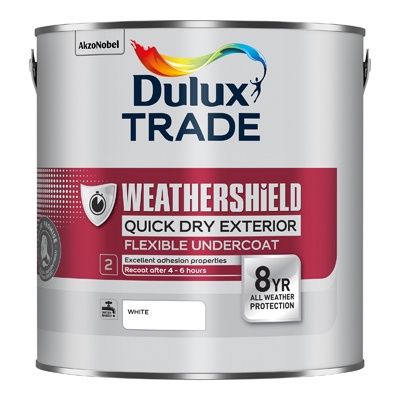DULUX TRADE W/SHIELD QD EXT FLEX U/C WHITE 2.5L