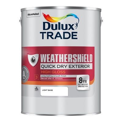 DULUX TRADE W/SHIELD QD EXT HI GLOSS LT BS 5L