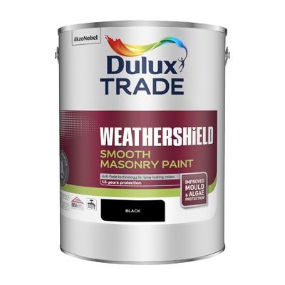 DULUX TRADE W/SHIELD SMOOTH MASONRY BLACK 5L
