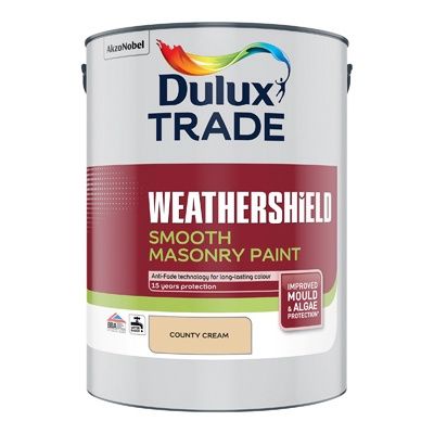 DULUX TRADE W/SHIELD SMOOTH MASONRY COUNTY CREAM 5L