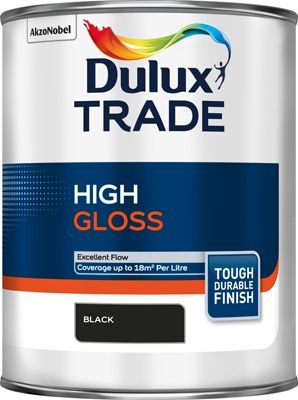 DULUX TRADE HIGH GLOSS BLACK 1L