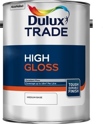 DULUX TRADE HIGH GLOSS MEDIUM BS 5L