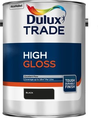 DULUX TRADE HIGH GLOSS BLACK 5L