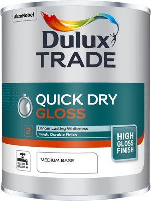 DULUX TRADE QUICK DRY GLOSS MEDIUM BS 1L