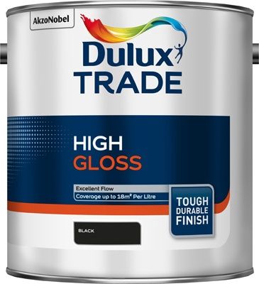 DULUX TRADE HIGH GLOSS BLACK 2.5L
