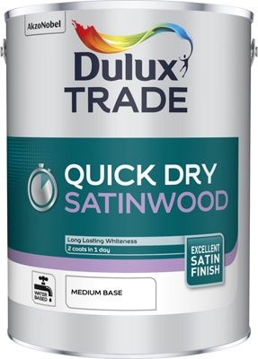 DULUX TRADE QUICK DRY SATINWOOD MEDIUM BS 5L