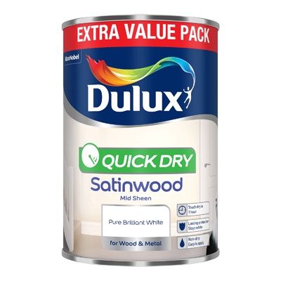 DULUX RETAIL QD SATINWOOD PBW 1.25L