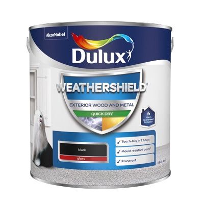 DULUX RETAIL W/SHIELD QD GLOSS BLACK 2.5L
