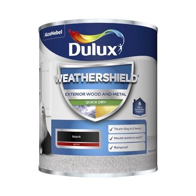 DULUX RETAIL W/SHIELD QD GLOSS BLACK 750ML