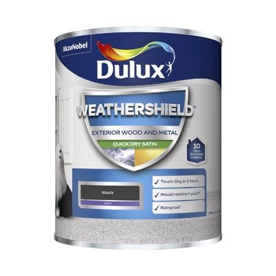 DULUX RETAIL W/SHIELD QD SATIN BLACK 750ML