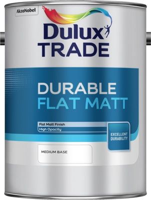 DULUX TRADE DURABLE FLAT MATT MEDIUM BS 5L
