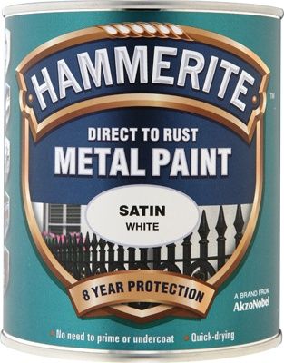 HAMMERITE METAL PAINT SATIN WHITE 750ML