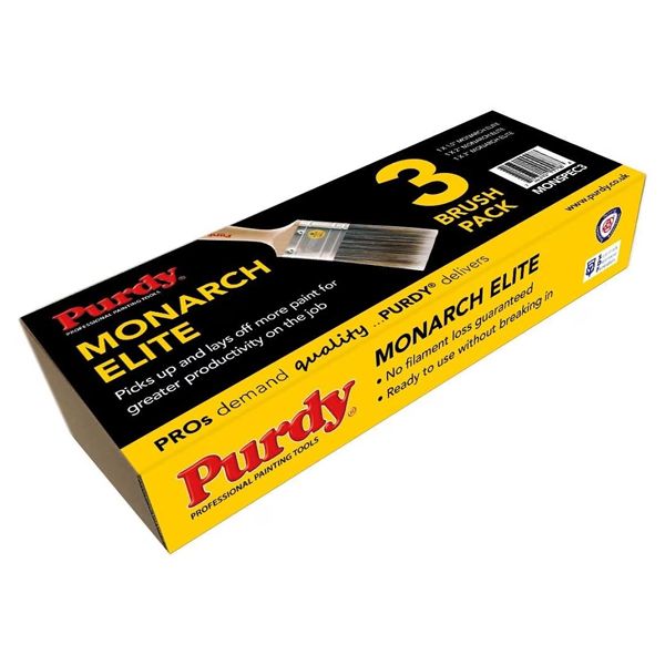 PURDY MONSPEC3 Monarch Elite Brushes 1x1.5&quot;, 1x2&quot;, 1x3&quot; (BOX SET)
