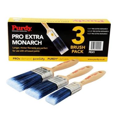 PURDY PEX1 Pro-Extra Brushes 1x1&quot;, 1x1.5&quot;, 1x2&quot; (BOX SET)