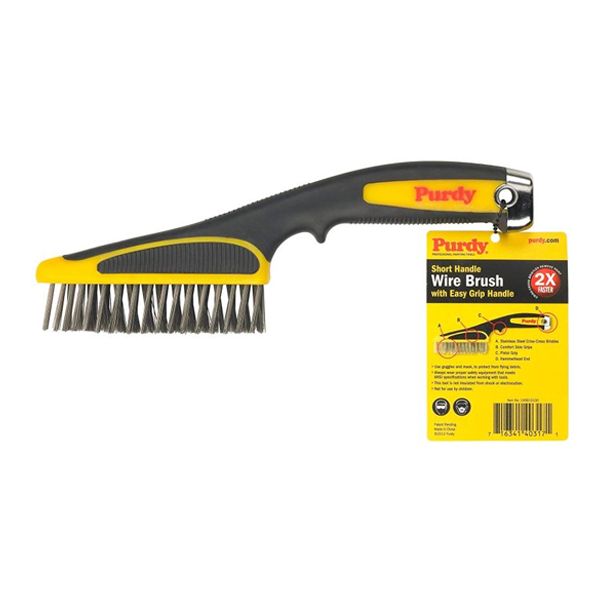 PURDY WIRE BRUSH SHORT HANDLE 11&quot;