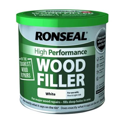 RONSEAL HIGH PERF WOOD FILLER WHITE 550GM
