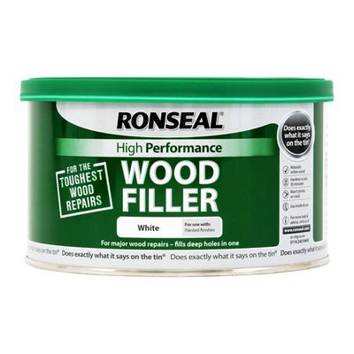 RONSEAL HIGH PERF WOOD FILLER WHITE 275GM