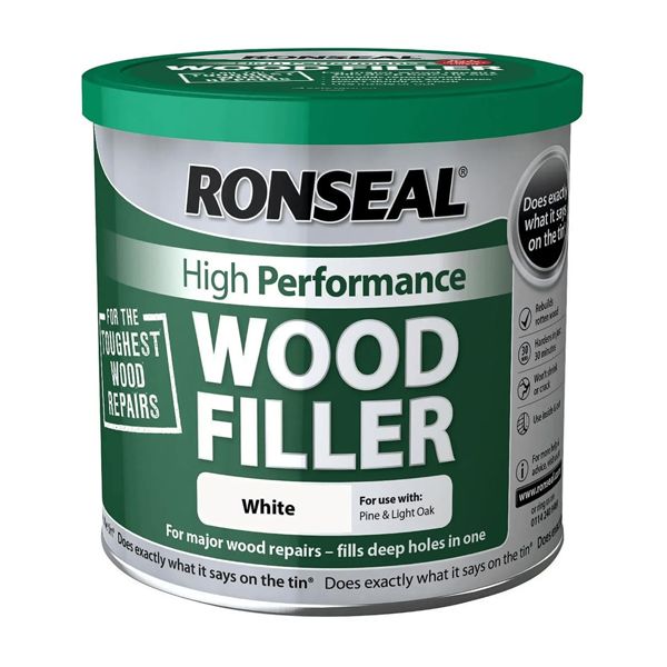 RONSEAL HIGH PERF WOOD FILLER WHITE 3.7KG
